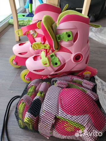 Роликовые коньки Oxelo раздвижные с защитой 29-31