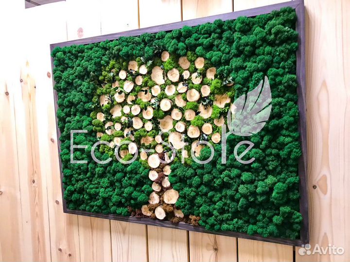 Панно со мхом Дерево