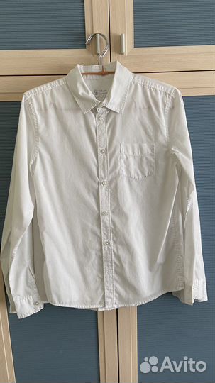 Рубашка FUN DAY на мальчика дл.рукав, белая р.158