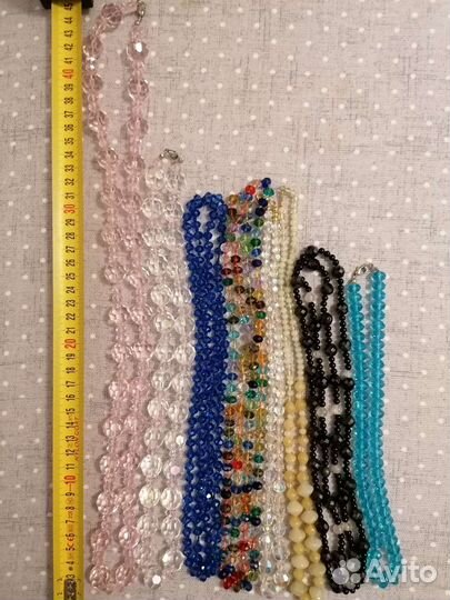 Бусы чешское граненное стекло