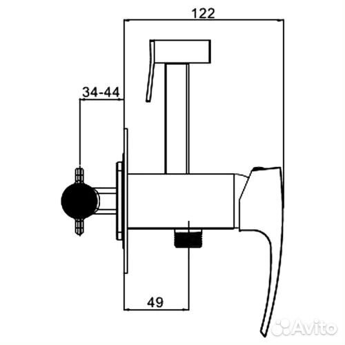 Смеситель для унитаза Gappo G7207-1 с гигиеническ