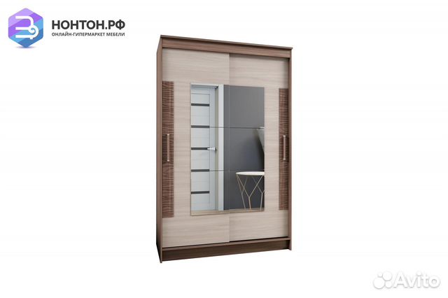 Шкаф-купе Элегант 2 ясень шимо темный / ясень шимо