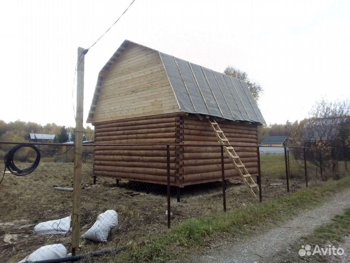 Сруб дома/бани 6*6 с мансардой.Доставка и монтаж