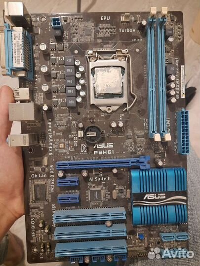 Материнская плата с процессором asus P8H61