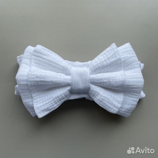 Бант муслиновый на выписку