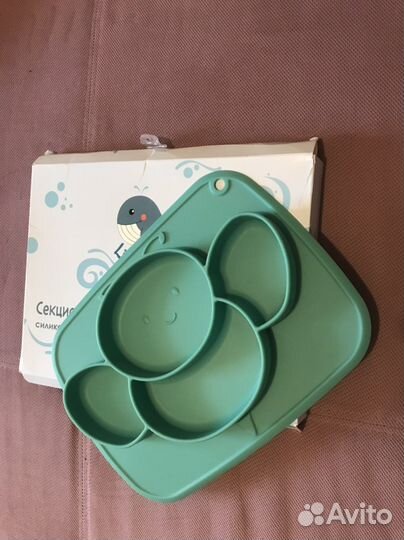 Силиконовая тарелка коврик для малыша