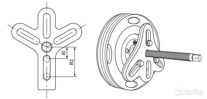 Дело Техники 805013 Съемник шкивов