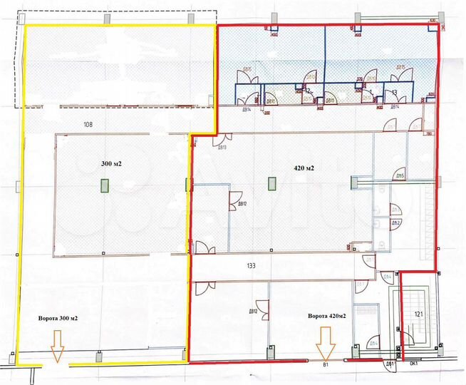 Производство, 400 м² (300/700/1000) первый этаж