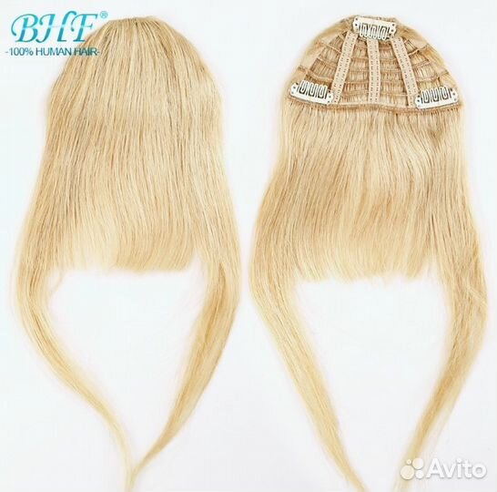 Накладная челка из натуральных волос