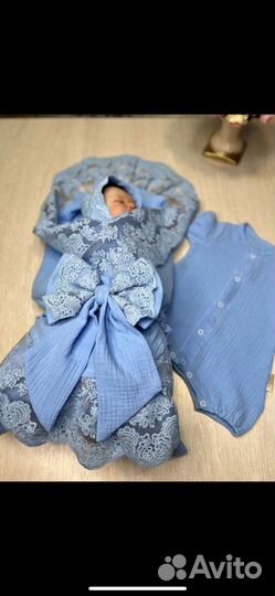 Комплект на выписку для мальчика лето