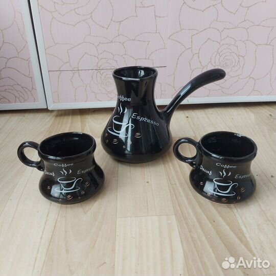 Сервиз кофейный турка и чашки