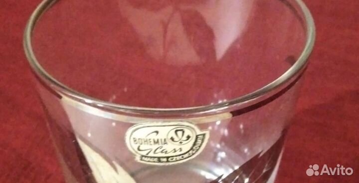 Набор из богемского стекла, ЧССР, ваза СССР