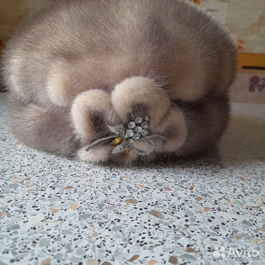 Женский норковый берет