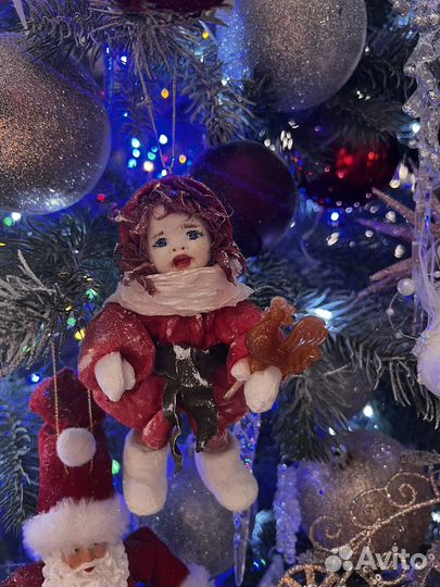 Елочные игрушки из ваты