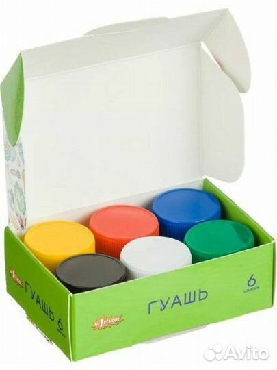Гуашь 6 цветов 10 мл