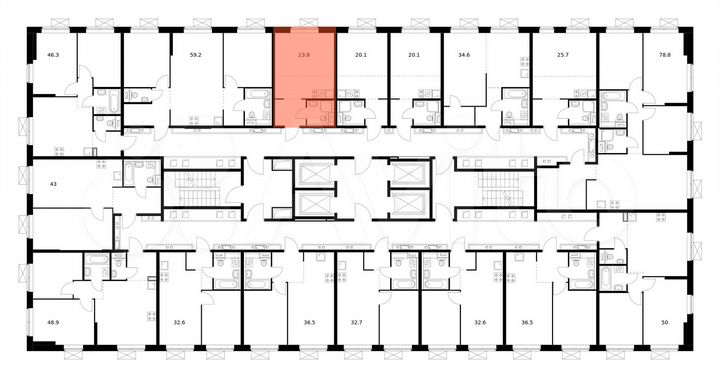 Квартира-студия, 23,8 м², 31/33 эт.