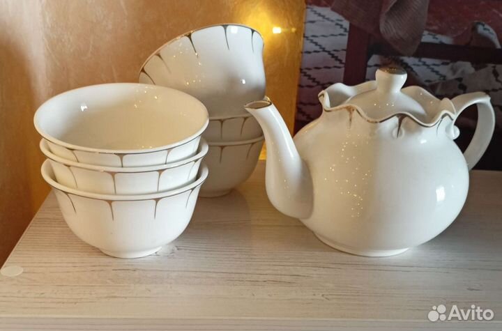 Бронь Чайный сервиз с пиалами новый в коробке