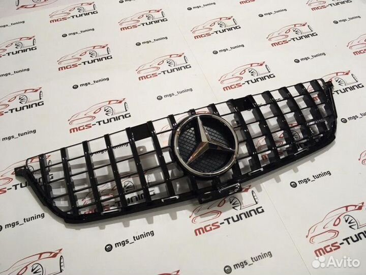 Решетка на Mercedes ML w166 GT Chrome звезда AMG