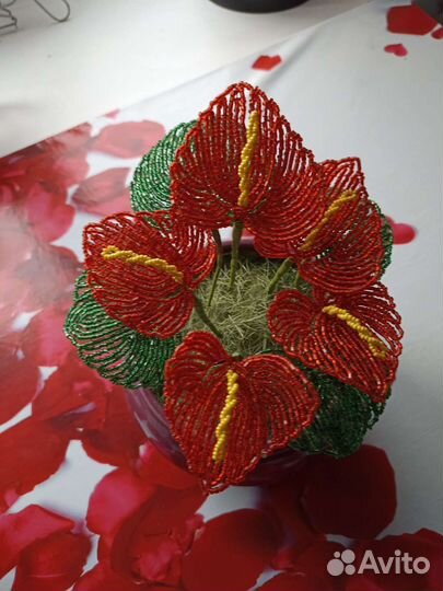 Цветы и деревья из бисера