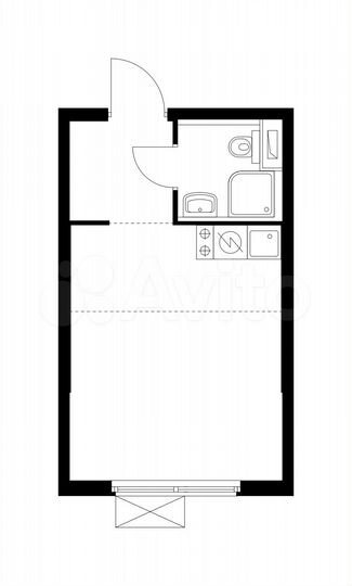 Квартира-студия, 21,9 м², 7/17 эт.