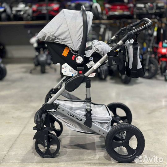 Коляска 3в1 Новая трансформер (серый )