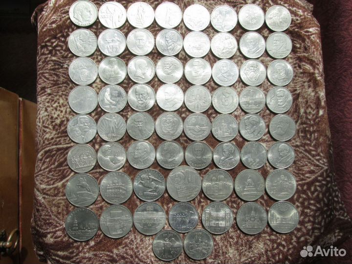 Монеты Юбилейные рубли СССР 1961-1991