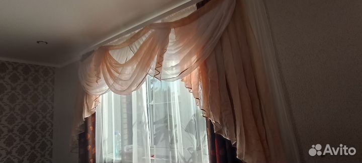 Шторы с ламбрекеном бу