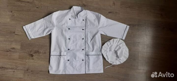Продам китель поварской белый с шапочкой
