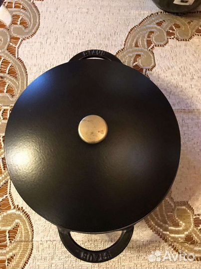 Сотейник staub круглый, диаметр 24 см, черный