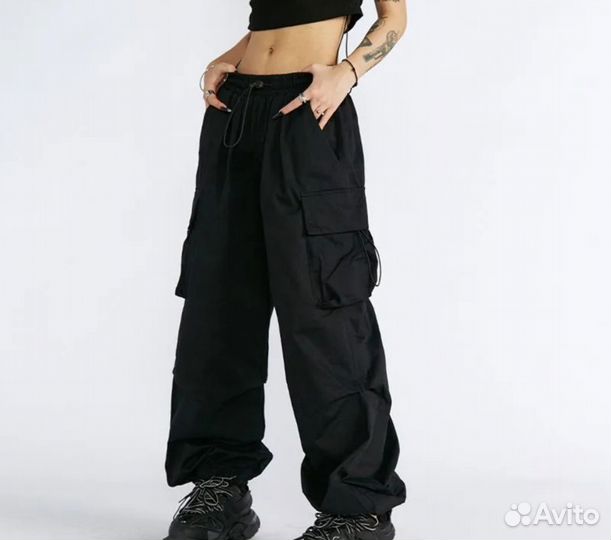 Штаны карго широкие