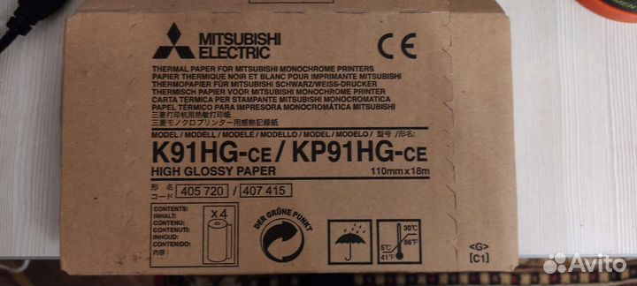 Бумага mitsubishi kp91hg-ce 110 мм. х 18 м