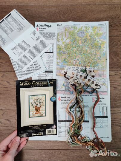 Наборы для вышивания (остатки) и канва