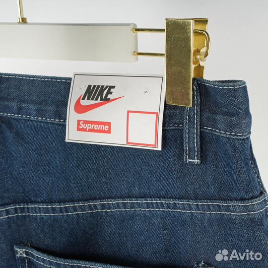 Джинсовые шорты Supreme Nike SS24 Week10 Blue