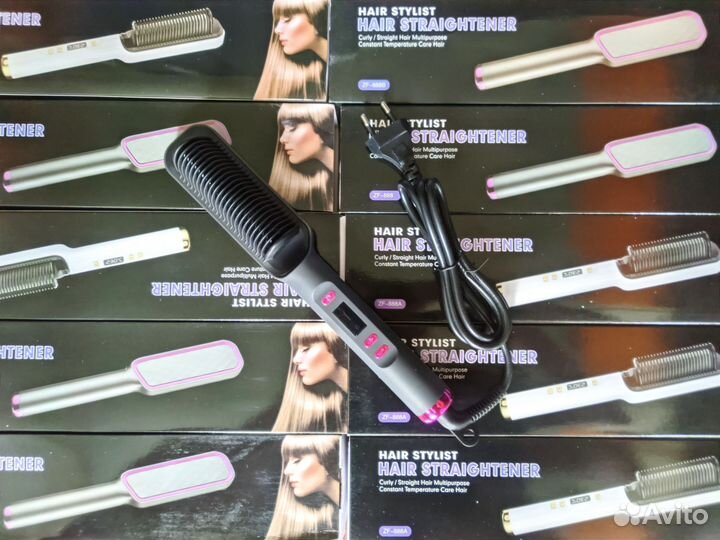 Расческа выпрямитель для волос с экраном Премиум