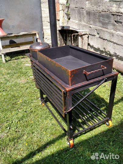 Мангал с печкой под казан