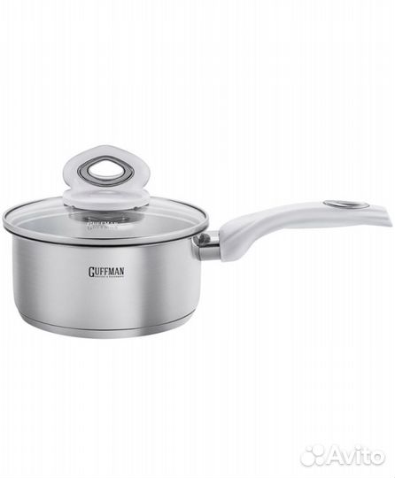 Ковш с крышкой стеклянной Guffman новый