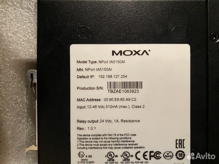 Преобразователь moxa nport ia5150ai (modbus)