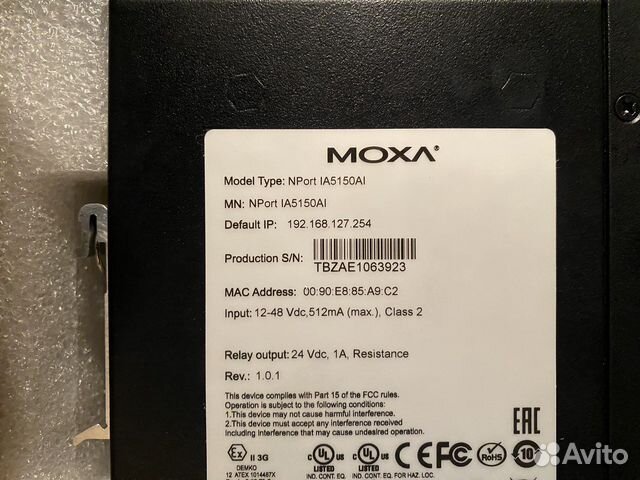 Преобразователь moxa nport ia5150ai (modbus)