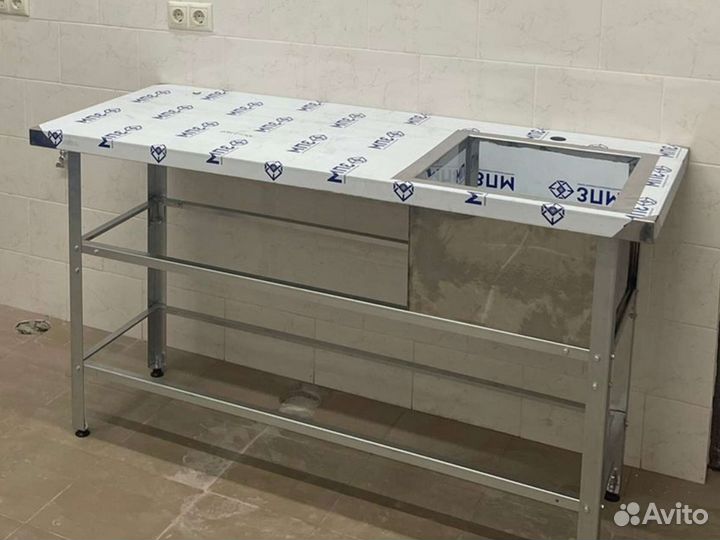 Стол мойка из нержавейки