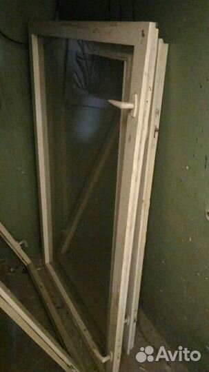 Оконные рамы Б/У (3шт) дерево на дачу цена за шт