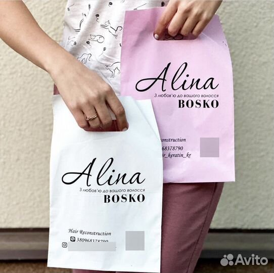 Печать на пакетах с логотипом майка пвд