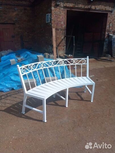 Скамья садовая радиусная