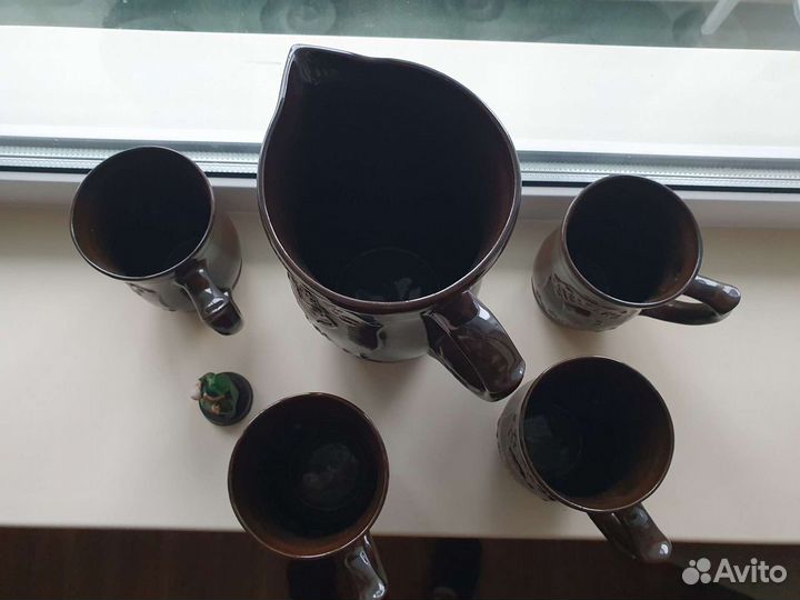 Пивная кружка (набор из 4шт) +кувшин СССР Литва