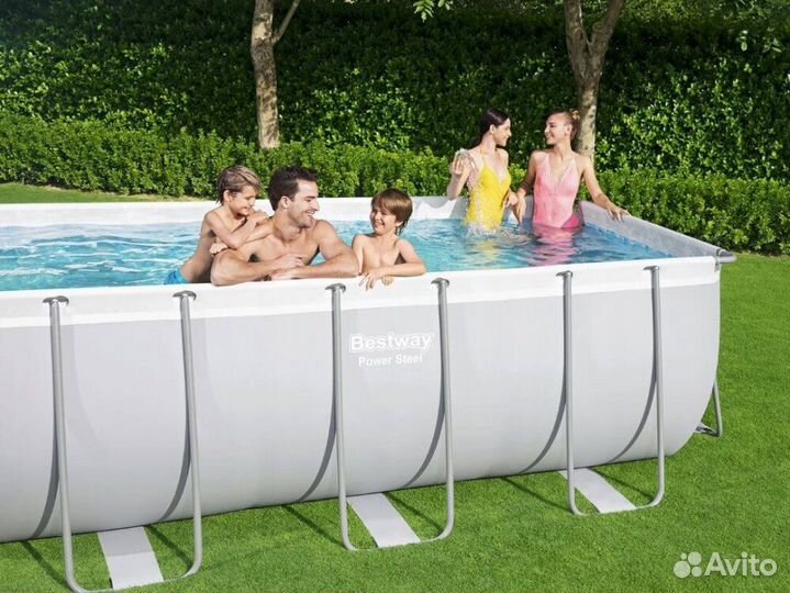 Каркасный прямоугольный бассейн Bestway