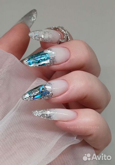 Маникюр наращивание гель лак