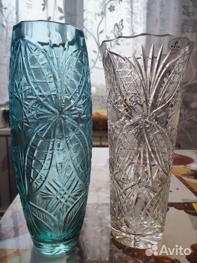 Ваза цветной хрусталь СССР