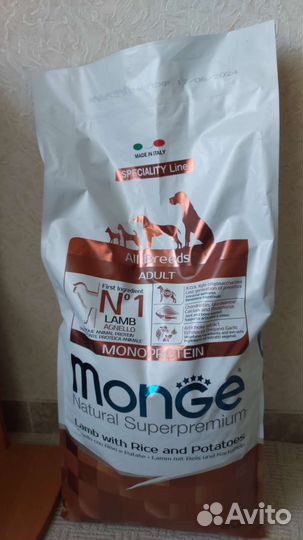 Monge Speciality Dog корм для собак, Ягнёнок 12 кг