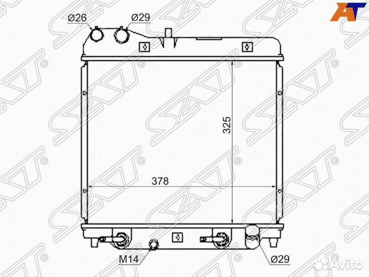 Радиатор охлаждения Хонда Джаз 5D 1.3/1.5 01-03