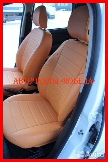 Чехлы Renault Duster 2 из экокожи коричневые Класс