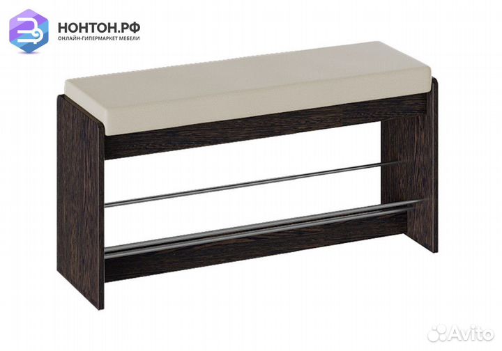 Тумба для обуви Тайм 2 венге цаво / кожзам крем